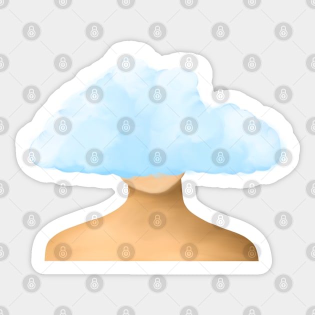 Head in the Clouds Sticker by HofDraws